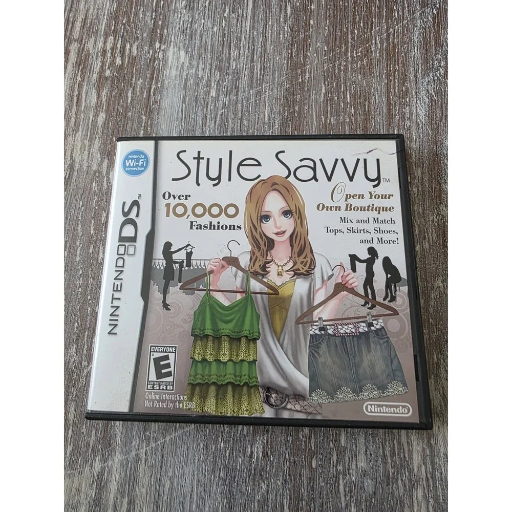 Style Savvy Nintendo DS Game Case Authentic Fashion Boutique Simulation Girls
